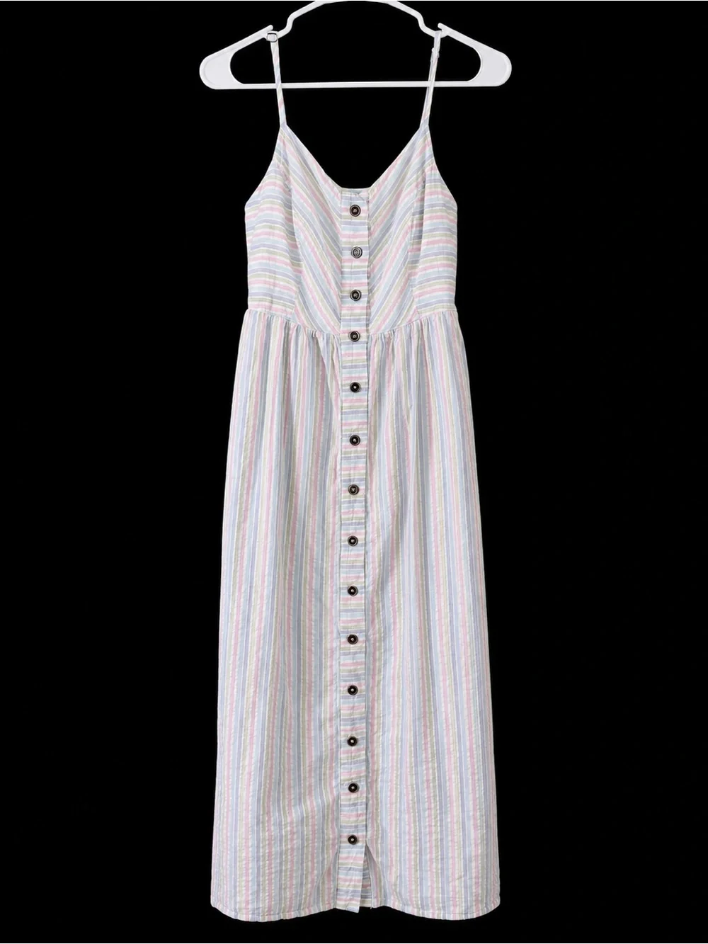 pastel striped midi dress Free People Women's Primavera Stripe Cotton Midi Dress, Medium